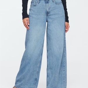 Gap SuperSoft baggy mid rise jeans/wide leg